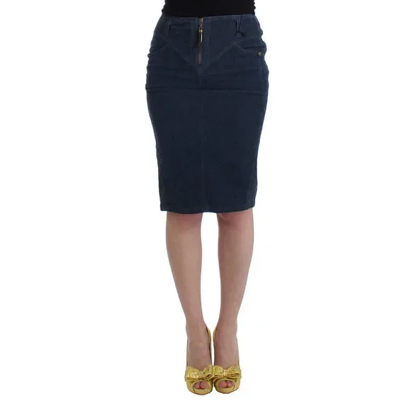 Navy corduroy pencil skirt cheap